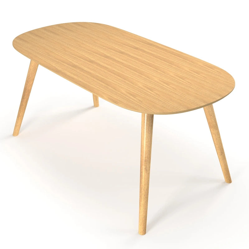 Connor - Mesa de comedor rectangular con acabado natural