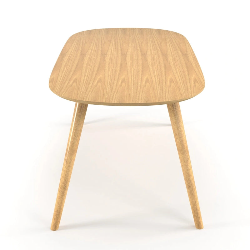 Connor - Mesa de comedor rectangular con acabado natural