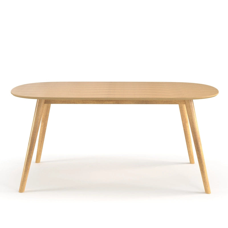 Connor - Mesa de comedor rectangular con acabado natural
