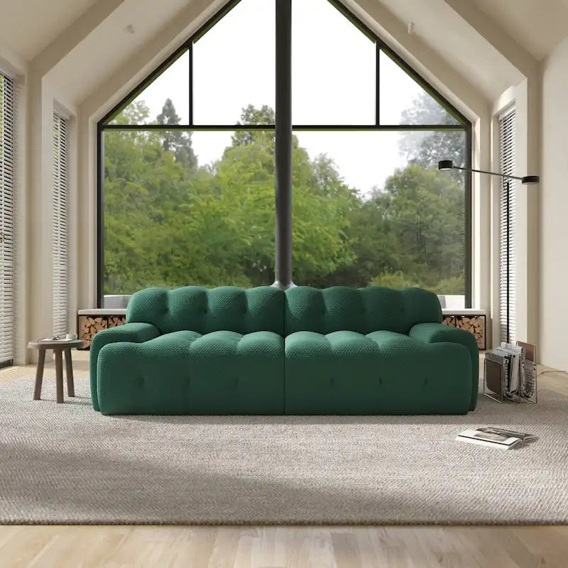 Sofá moderno y cómodo de 3 plazas, sofá de suelo tapizado en tejido 3D, sofá nube para sala de estar, apartamento