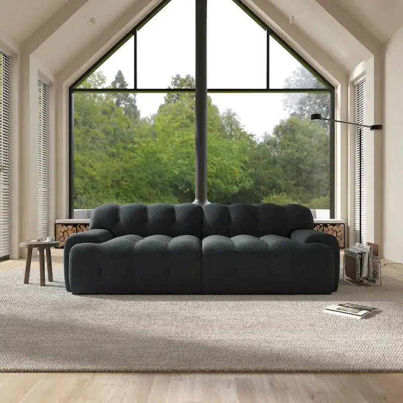 Sofá moderno y cómodo de 3 plazas, sofá de suelo tapizado en tejido 3D, sofá nube para sala de estar, apartamento