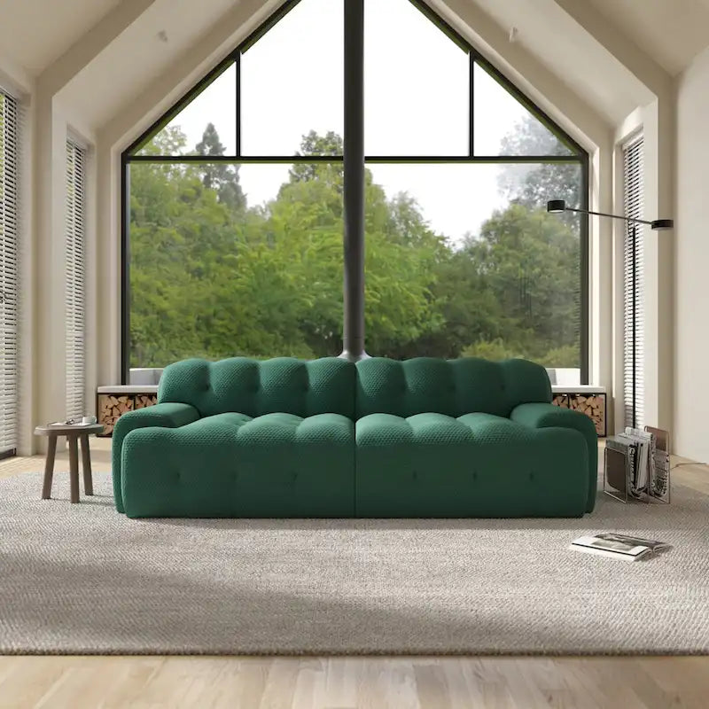 Sofá moderno y cómodo de 3 plazas, sofá de suelo tapizado en tejido 3D, sofá nube para sala de estar, apartamento