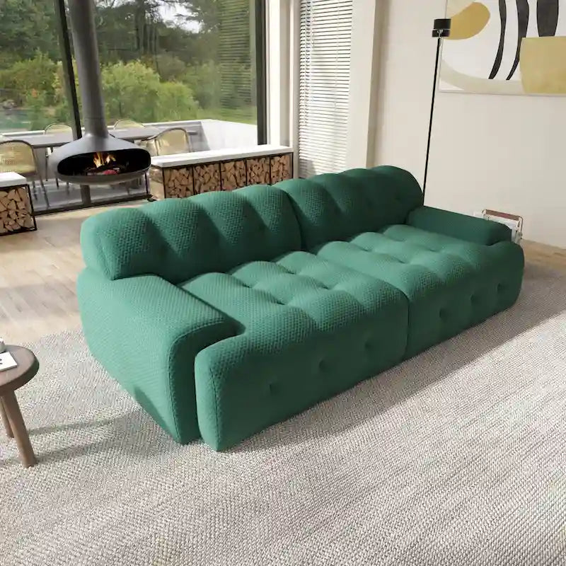 Sofá moderno y cómodo de 3 plazas, sofá de suelo tapizado en tejido 3D, sofá nube para sala de estar, apartamento