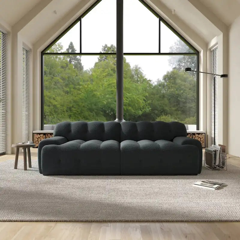 Sofá moderno y cómodo de 3 plazas, sofá de suelo tapizado en tejido 3D, sofá nube para sala de estar, apartamento