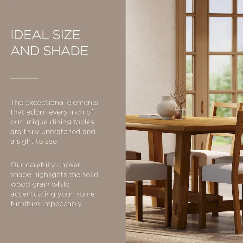 Mesa de comedor rectangular de madera con acabado negro envejecido